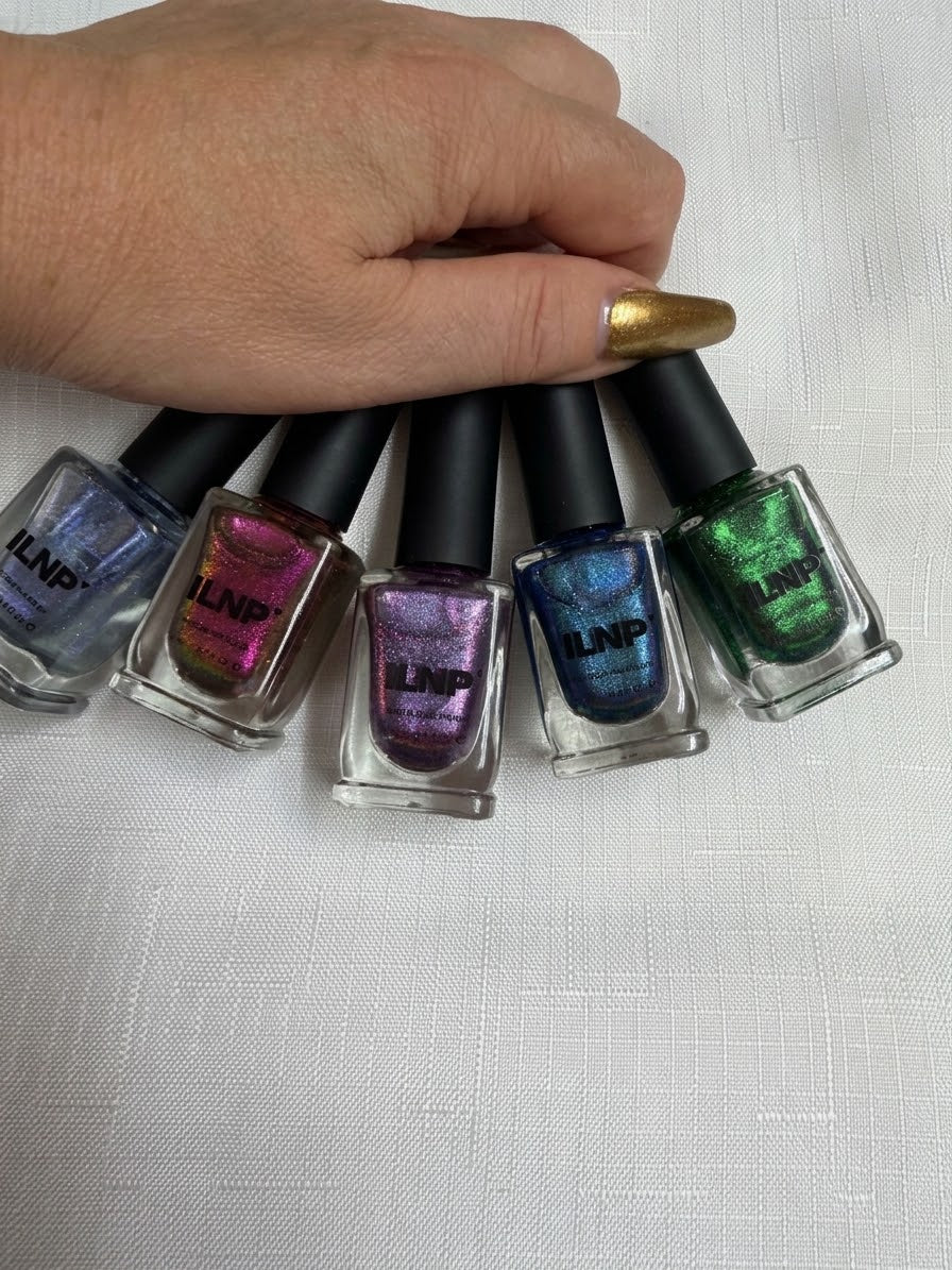 ILNP Illusions Collection-Magnetic Shimmer Nail Polish Set (6 Colors)