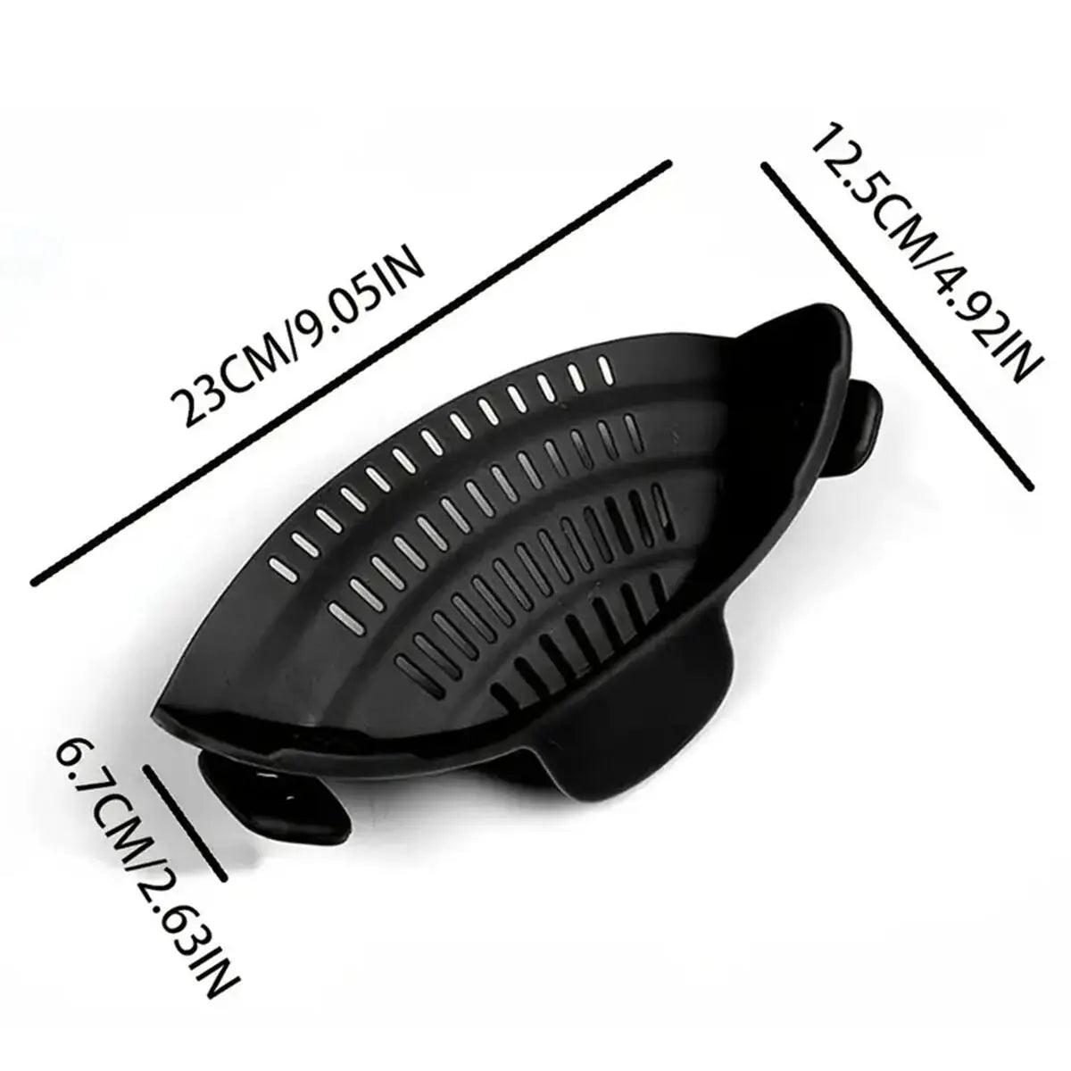 Snap-N-Strain Silicone Pot Strainer-Universal Clip-On Kitchen Colander