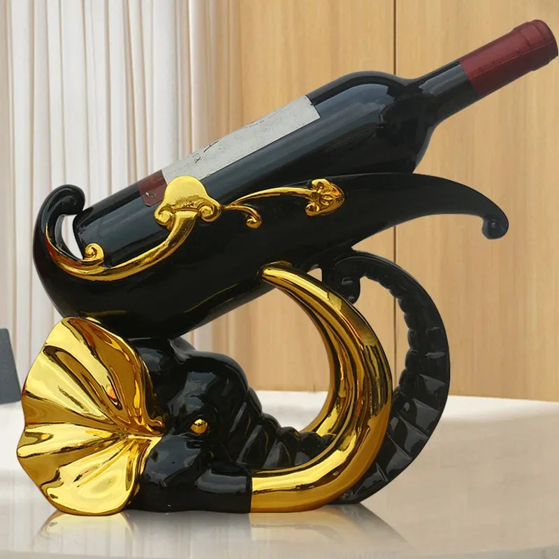 Luxury Elephant Sculptural Wine Holder