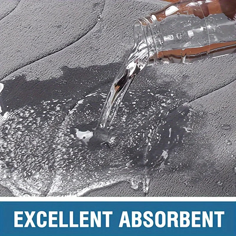 Quick-Dry Absorbent Bath Mat - Non-Slip Bathroom & Kitchen Floor Mat
