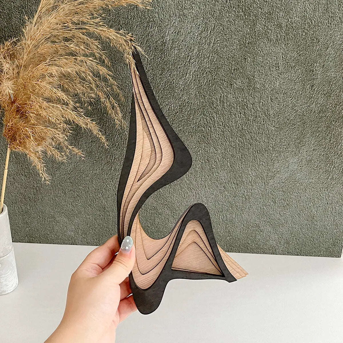 Minimalist Abstract Wooden Sculpture