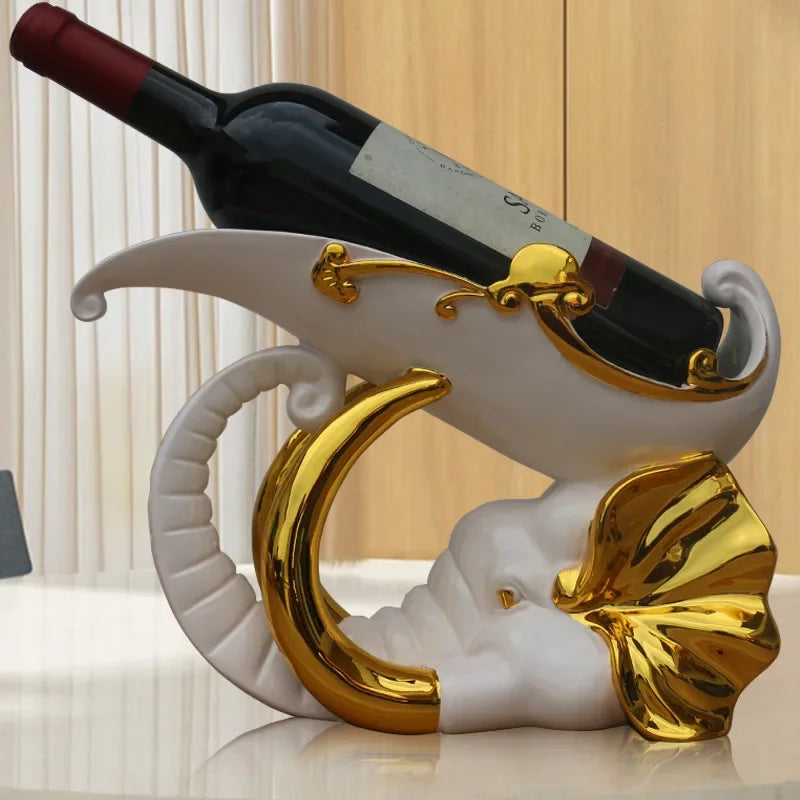 Luxury Elephant Sculptural Wine Holder