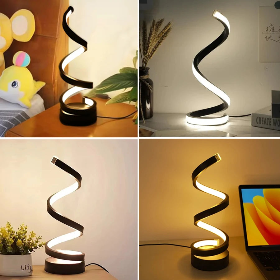 Modern LED Spiral Desk Lamp