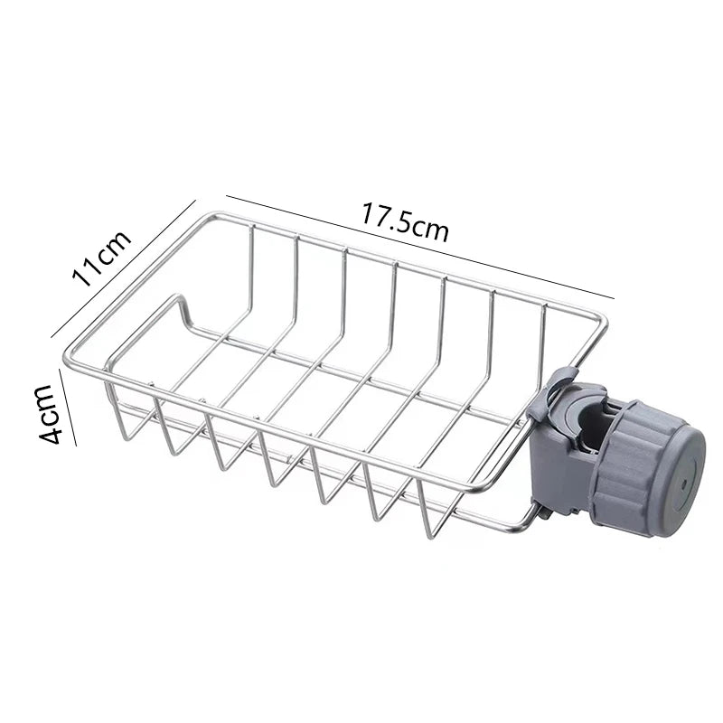 Faucet-Mount Sink Caddy for Sponges and Soap