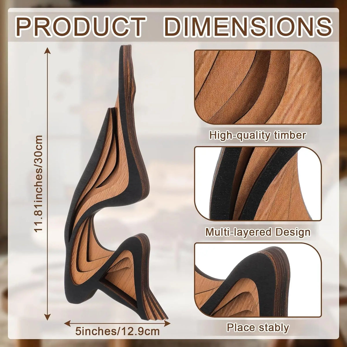 Minimalist Abstract Wooden Sculpture