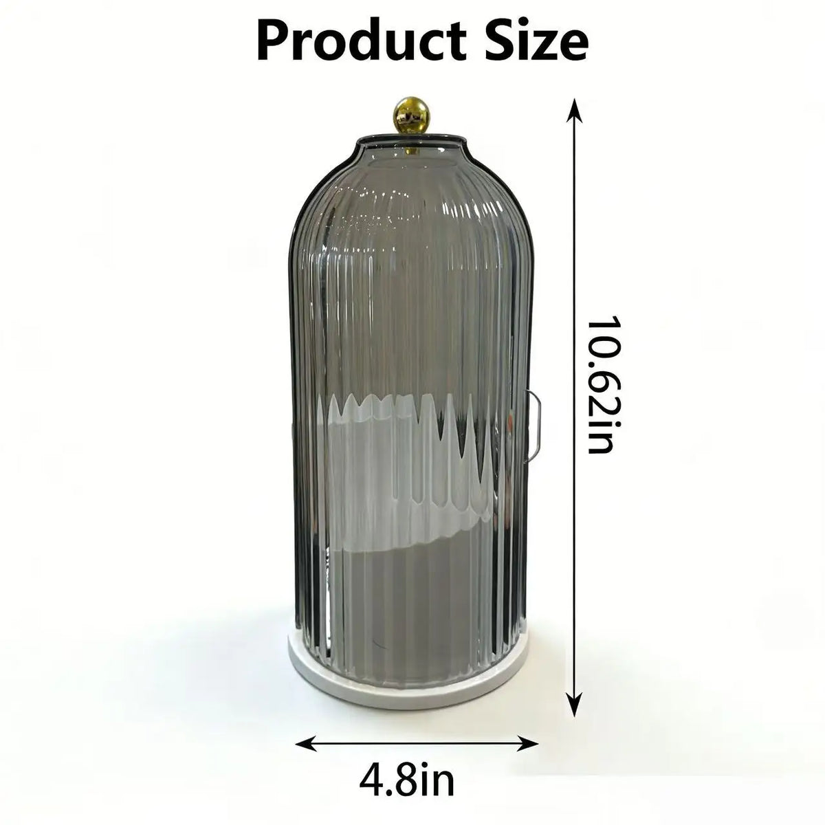 Luxury Rotating Makeup Brush Organizer with Dustproof Cover