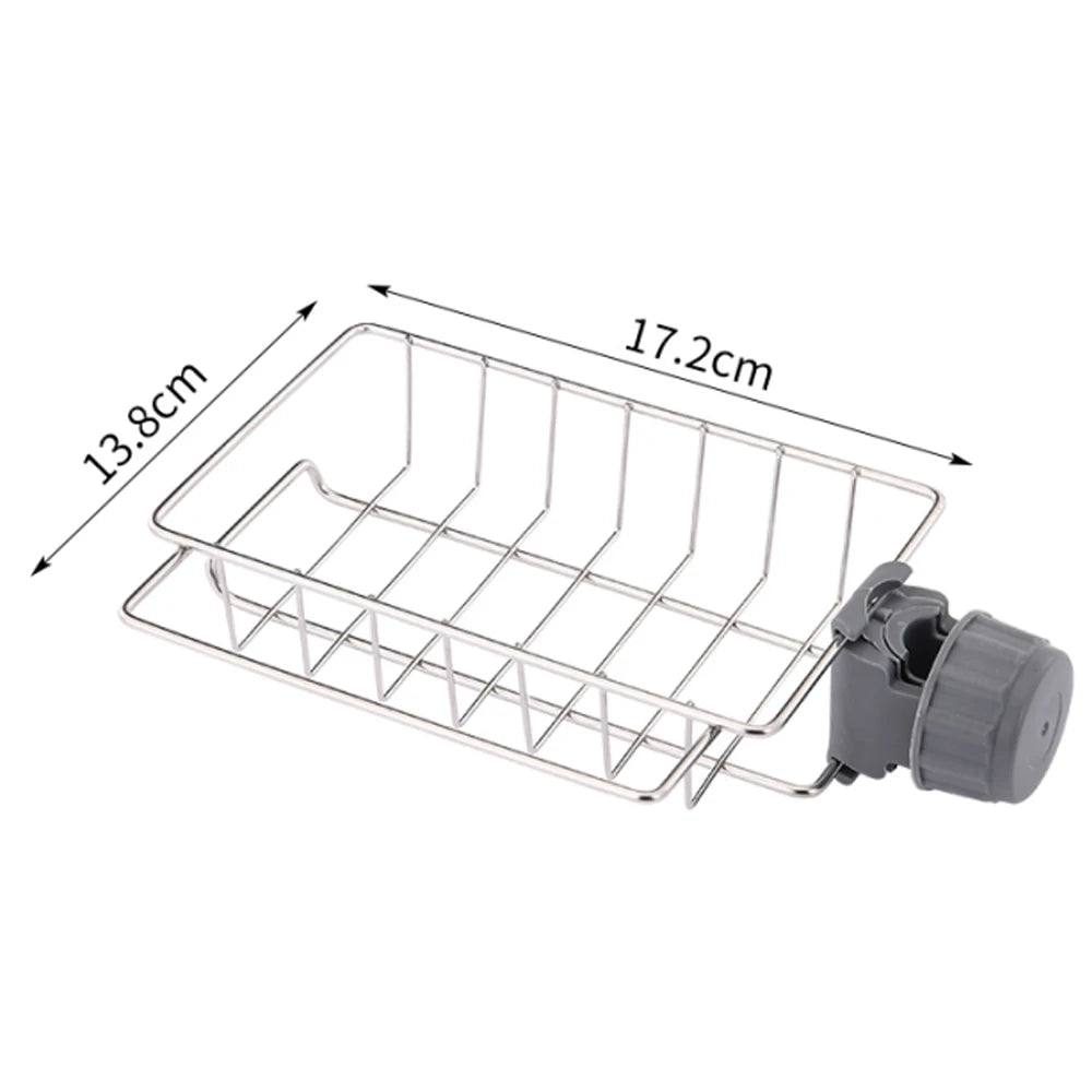 Faucet-Mount Sink Caddy for Sponges and Soap
