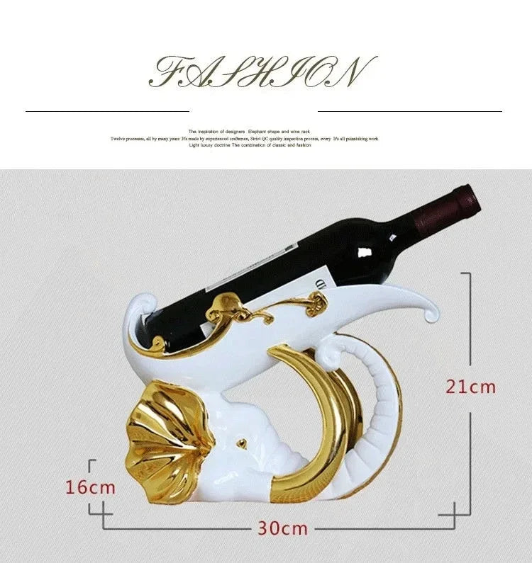 Luxury Elephant Sculptural Wine Holder