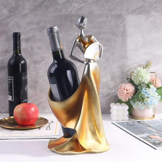 Vintage Dancer Tabletop Wine Holder & Sculpture