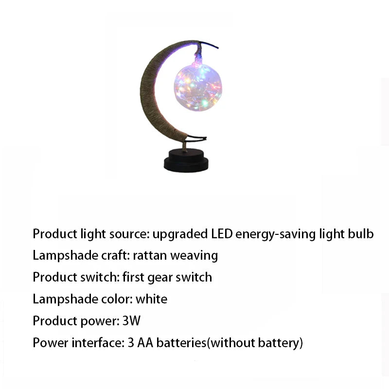 Nordic Crescent Moon Desk Lamp