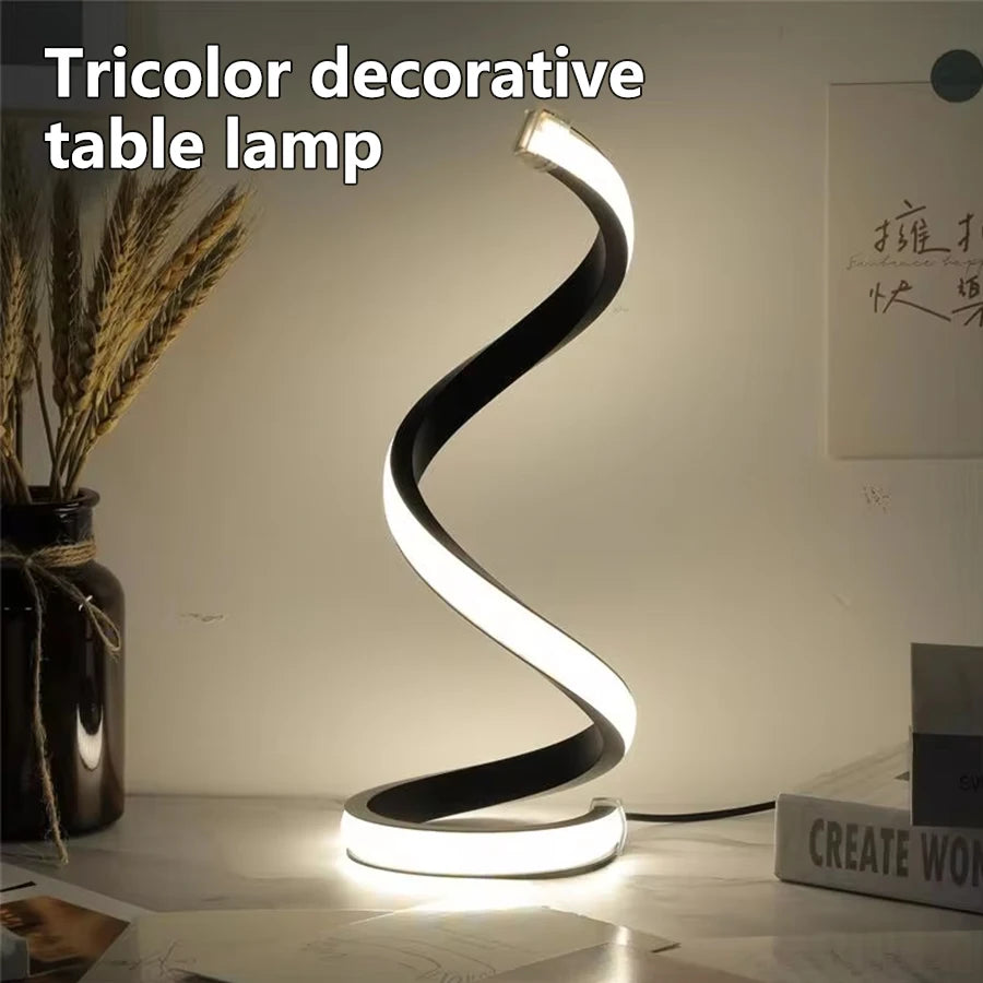 Modern LED Spiral Desk Lamp