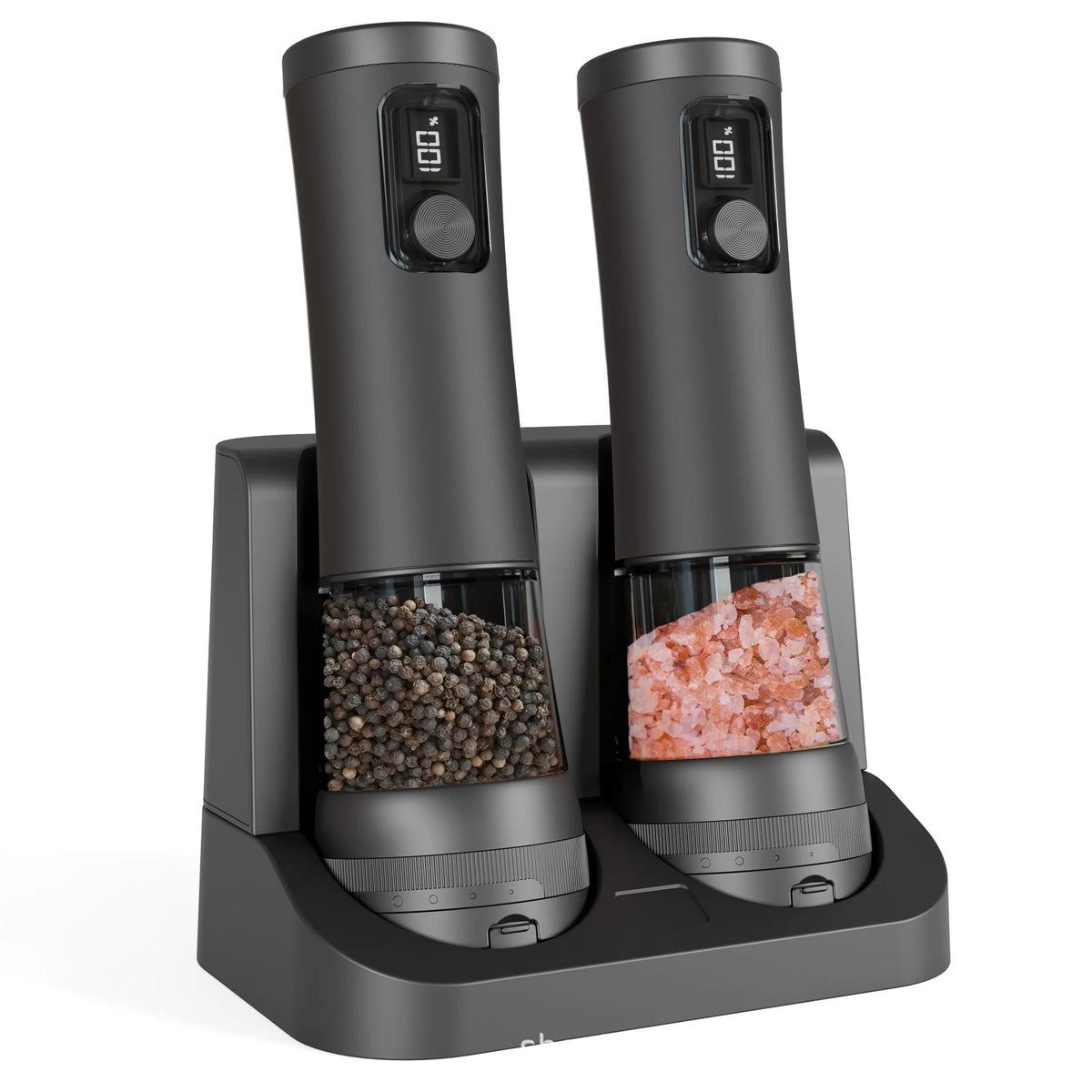 Rechargeable Electric Salt & Pepper Grinder Set with LED Light