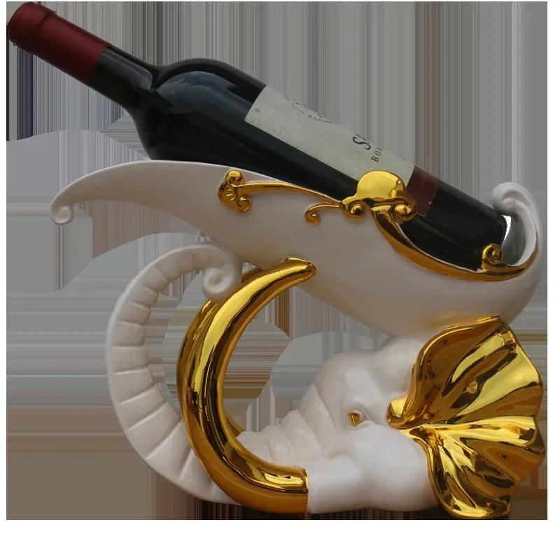 Luxury Elephant Sculptural Wine Holder