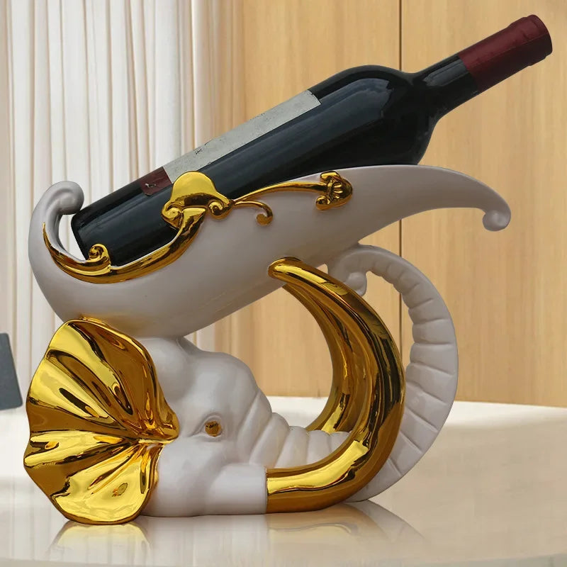Luxury Elephant Sculptural Wine Holder
