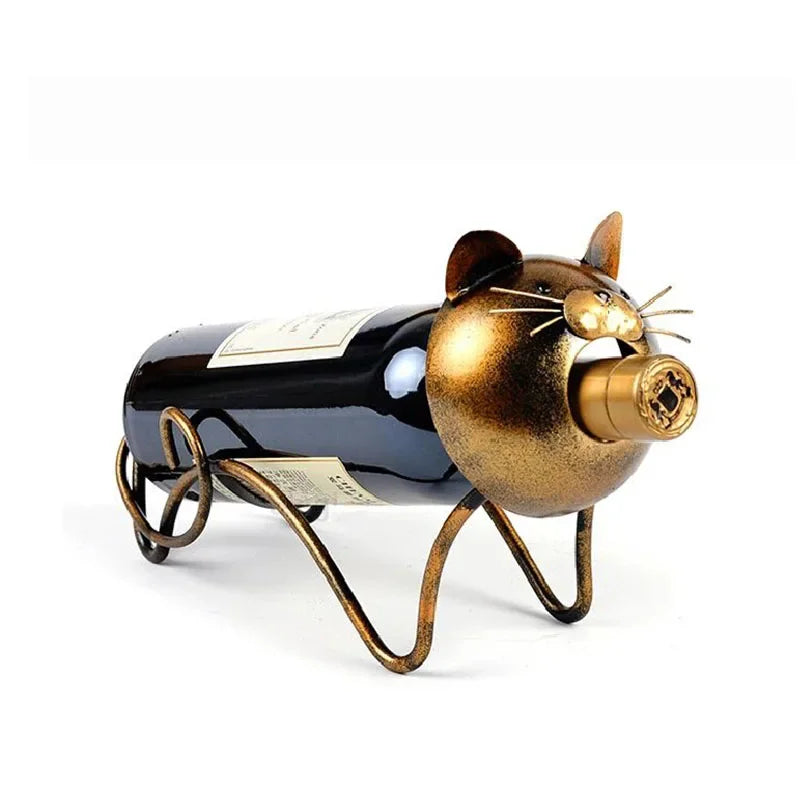 Elegant Peacock Sculptural Wine Holder