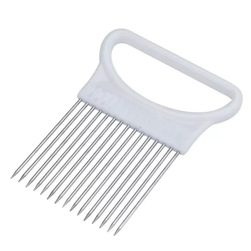 Stainless Steel Onion Holder & Vegetable Slicer Guide