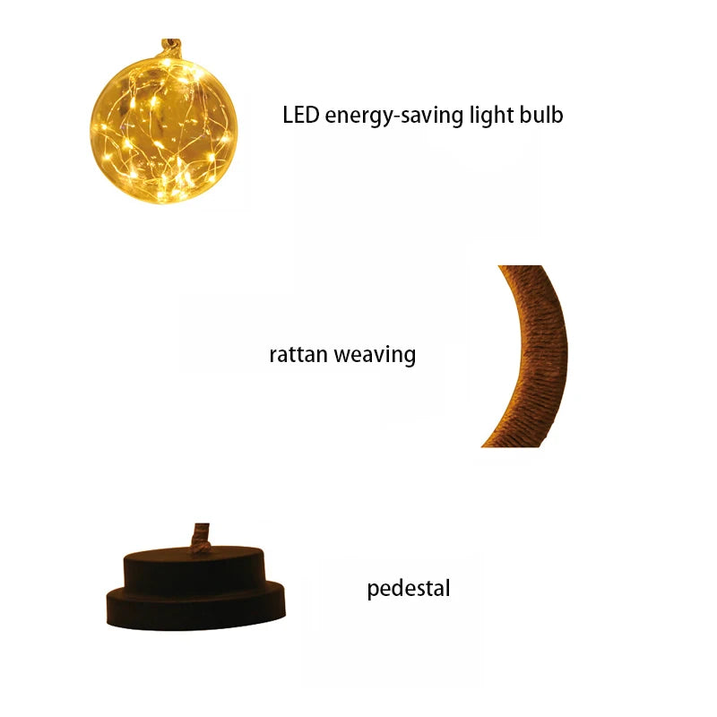 Nordic Crescent Moon Desk Lamp