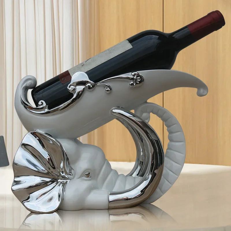 Luxury Elephant Sculptural Wine Holder